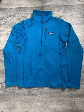 Patagonia Men's Teal Blue Lightweight Quarter-Zip Pullover